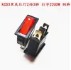 Interruptor KCD3 para cocina eléctrica, calentador eléctrico, accesorio con botón de luz para olla arrocera eléctrica multifuncional de 3500W