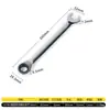Llave de carraca ajustable, de doble cabeza, bidireccional, liberación rápida, de doble propósito, Torx y de boca abierta, liberación rápida, ahorradora de mano de obra, multifuncional