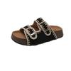 Chinelos plataforma plataforma plataforma femininos 2025 novo verão exterior casual sapatos de praia chinelos