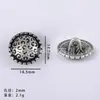 Venta Caliente Transfronteriza de Amazon Botones Turquesa Retro Aleación Accesorios para Joyería DIY Botones de Flor Accesorios para Ropa