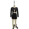 Ropa europea y americana de mujer transfronteriza de Amazon, nuevo vestido elegante sexy ajustado de manga larga hueco de color liso para otoño e invierno