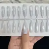 Uñas Portátiles Ojo de Gato Luna Blanca para Niñas, Uñas Postizas Frescas y Sencillas, Piezas de Uñas Terminadas, Uñas Pre-hechas, Hechas a Mano, Realza el Tono de Piel