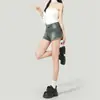 Shorts de Mezclilla Retro Americanos para Mujer Primavera y Verano 2025 Chica Popular Pierna Ancha Super Shorts Pantalones Rectos de Línea A