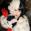 Comercio Electrónico Transfronterizo AliExpress Peluca Mujer Halloween Cosplay Bruja Blanca y Negra Kuila Pelo Corto Rizado Peluca de Fibra Química Set