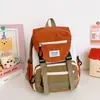 Mochila infantil para jardín de infantes, mochila moderna de gran capacidad que protege la columna vertebral para niños que van a la escuela, bolso de lona simple y único para salidas