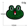 Serie Verde Caricatura Bordado de Computadora Rana Planta Verde Tela Bordada Pegatina Adhesivo Termofusible Pasta para Planchar Ropa DIY Reparación