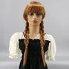 Peruca de cosplay de moda comércio exterior transfronteiriço exclusiva para franja cabelo feminino rabo de cavalo duplo trança torcida peruca peruca peruca peruca peruca