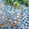 Cuentas de ábaco de jade transparente de hielo, cuentas de barril, cuentas de jade Bashan, cuentas sueltas hechas a mano, cuentas espaciadoras de collar de pulsera Wenwan con cuentas