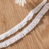 Punto 1.0/1.5cm diadema tocado pulsera hilo de nieve encaje decorativo blanco elástico unilateral hongo banda elástica