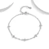 Pulseira Simples Versátil de Estrela em Prata de Lei S925 Joias Elegantes de Nicho Joias de Mão Personalizadas em Formato de Estrela Acessórios de Moda para Mulheres