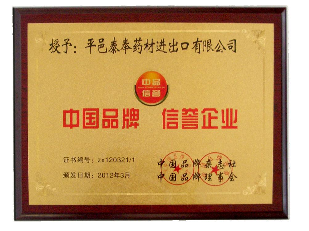 中国品牌信誉企业牌匾03 拷贝