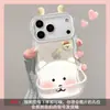 Muñeco de Oso de Lunares Autocrítico Aplicable a Funda de Teléfono Apple 17promax iPhone 15 Transparente 14 Doble Soporte 16 Femenino