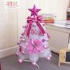 Árvore de Natal Casa Agulha de Pinheiro Branco Pacote 60cm Pequeno Brilho Mini Decoração de Mesa de Natal de Luxo
