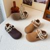 Sapatos Birkenstock para Meninas Outono 2025 Novos Sapatos Infantis Respiráveis de Solado Macio em Couro Estilo Coreano com Cadarço Sapatos Casuais de Princesa para Meninas