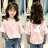 Camiseta de manga larga a rayas para niña, nueva colección de otoño 2026, top de algodón puro para bebés, camiseta interior infantil para otoño
