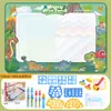 Lienzo de Agua Manta de Aprendizaje Mágica de Agua Tela de Escritura con Agua Pintura para Niños Manta de Pintura Mágica con Agua Transparente de Gran Tamaño Grafiti Repetido