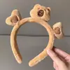 Nova Faixa de Cabeça de Urso de Pelúcia Cor de Café para Lavar o Rosto, Faixa de Cabeça Alta para Lavar o Rosto, Faixa de Cabelo para Mulheres, Faixa de Cabeça de Capivara