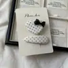 Nuevo Pasador de Pelo de Lunares con Lazo Estilo Coreano para Niñas con Flequillo Lateral Roto Par de Pinzas Laterales de Tela Accesorios para el Cabello para Niños