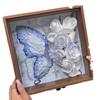 Celebración de Internet Hecho a Mano Bricolaje Casero Pintura Texturizada de Mariposa Marco de Fotos de Rosa Bolsa de Material Decoración de Mesa para el Día de San Valentín