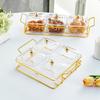 Plato de frutos secos para el hogar, sala de estar, mesa de centro, caja de almacenamiento de frutas, caja de dulces ligera de lujo con tapa, plato para bocadillos y nueces