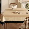 Mantel estilo vintage, a prueba de aceite, impermeable, resistente al calor, fácil de limpiar, lujo ligero, sensación de alta gama, mantel para mesa de centro estilo retro francés