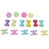 Mini pajarita de color caramelo con cara sonriente, doble C, accesorios de resina, pegamento en crema, funda para teléfono, pinza para el pelo, flequillo, material