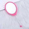 Espejo grande de cuentas DIY, espejo de mano ovalado portátil para maquillaje, espejo de alta definición, espejo de maquillaje para el hogar, en stock al por mayor