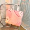 Bolsa de mano de tela no tejida con conejo de dibujos animados, bolsa de compras para tienda de ropa, bolsa de tela no tejida publicitaria termosellada, bolsa de regalo