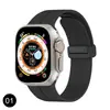 Adecuado para Todas las Correas de Apple iWatch Series S1-S10 Se Ultra Silicona Hebilla Plegable Magnética Reloj