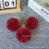 Nueva Flor Artificial de Crisantemo de 3 Bolas para Decoración de Boda, Arreglo Floral, Fondo, Adorno de Decoración para el Hogar