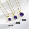 Venta en vivo imitación plata esterlina S925 collar de moissanita de cuatro garras para mujer joyería de comercio exterior transfronterizo colgante cadena clavicular al por mayor