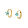 Pendientes de Lujo Accesible Europeos y Americanos con Aguja de Plata S925, Diseño Geométrico de Estrella y Diamante, Pendientes de Flor de Moda Versátiles y Pendientes