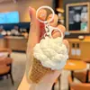 Nuevo Llavero de Coche de Hamburguesa y Papas Fritas Tejido de Lana Exquisito y Lindo Regalo para Estudiantes Hombres y Mujeres Colgante para Bolso