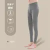 Calzoncillos largos de terciopelo para hombre, terciopelo de doble cara, gris, cintura alta, tiro profundo, talla grande, leggings de lana sueltos
