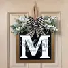 Yzm Cartas Inglesas Transfronterizas Decoración Personalizada para Puerta Principal Colgante para Puerta Accesorios Artesanías de Madera