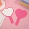 Espelho de Mão em Formato de Coração para Meninas, Espelho de Maquiagem de Lado Único com Cabo em Formato de Coração, Espelho de Mão Fofo, Presente Personalizável com Impressão