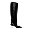 2026 Nuevas Botas de Mezclilla Cuadradas Estilo Europeo y Americano para Mujer, Botas Casuales Fruncidas Hasta la Rodilla con Tacones Delgados, Botas de Moda Adelgazantes