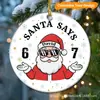 Bestseller Transfronteiriço Sixseven Papai Noel Decorações de Natal em Acrílico Decorações Divertidas de Meme Digital