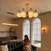 Lustre de sala de estar vintage estilo francês, luminária principal novo estilo chinês, estética da Dinastia Song, novas luminárias retrô, pacote de iluminação para toda a casa