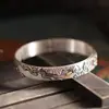 Pulsera Hecha a Mano de Plata Pura 999 con Diseño de Pez y Loto, Incrustada con Oro, Estilo Vintage, Nuevo Estilo Chino, Pulsera Personalizada