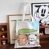Lindo bolso de lona de tela para parejas, estilo japonés, con un solo hombro, para estudiantes y mujeres.