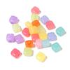 Cuentas sueltas de acrílico cuadradas, planas y redondas de color gelatina de amor, color macarrón, color caramelo, accesorios de cuentas para bricolaje, material