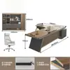 Mesa de Escritório de Luxo Leve Simples Moderna Sensação de Alto Padrão Gerente Presidente Mesa para Uma Pessoa Pequena Grande Mesa Executiva com Armário Lateral