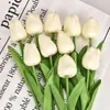 Tulipas de PU de alta qualidade flores artificiais transfronteiriças para casa hotel adereços de fotografia de casamento flores de simulação de toque atacado