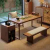 Mesa de té estilo mediados de siglo, mesa de té de madera maciza estilo chino nuevo, mesa de té pequeña para balcones, mesa de té modelo nuevo 2026, mesa de té baja, mesa de té de 60 cm de alto