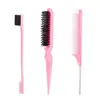 Traje de cepillo de peluquería directo de fábrica peine de cola puntiaguda peine para el cabello doble cepillo para cejas maquillaje peine esponjoso para la noche