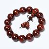 Pulseira pequena de madeira Rosewood africana antiga, folha pequena, contas de sândalo vermelho da Zâmbia, 108 contas, como rosewood indiano
