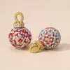 Estilo Chino Gradiente Exquisito Colgante de Hortensia Accesorios Pulsera DIY Colgante Lateral Mini Exquisita Bola Colgante