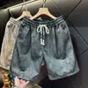 Shorts Casuais Tie-Dye da Moda Americana Personalizados para Jovens Homens no Verão, Shorts Esportivos de Praia Tie-Dye