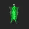 Decoração de caveira brilhante pendurada para casas mal-assombradas, salas secretas, adereços para montagem de atmosfera de terror, luzes LED de festa, decoração de fantasma